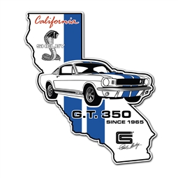 GT350 California State Metal Sign - 19" x 22"