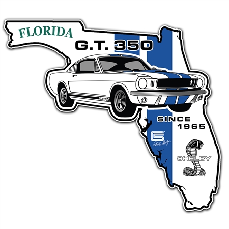 GT350 Florida State Metal Sign- 19" x 22"