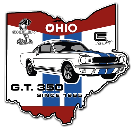 GT350 Ohio State Metal Sign-22"x23"