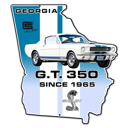 GT350 Georgia State Metal Sign - 19" x 22"