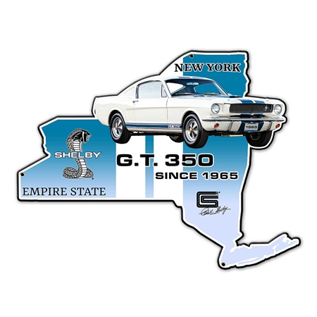 GT350 New York State Metal Sign - 22" x 17"