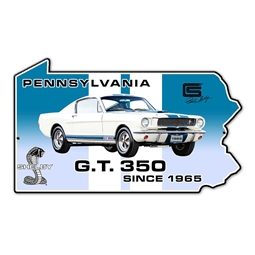 GT350 Pennsylvania  State Metal Sign - 22" x 14"
