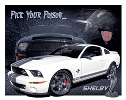 Shelby Pick Your Poison Tin Sign