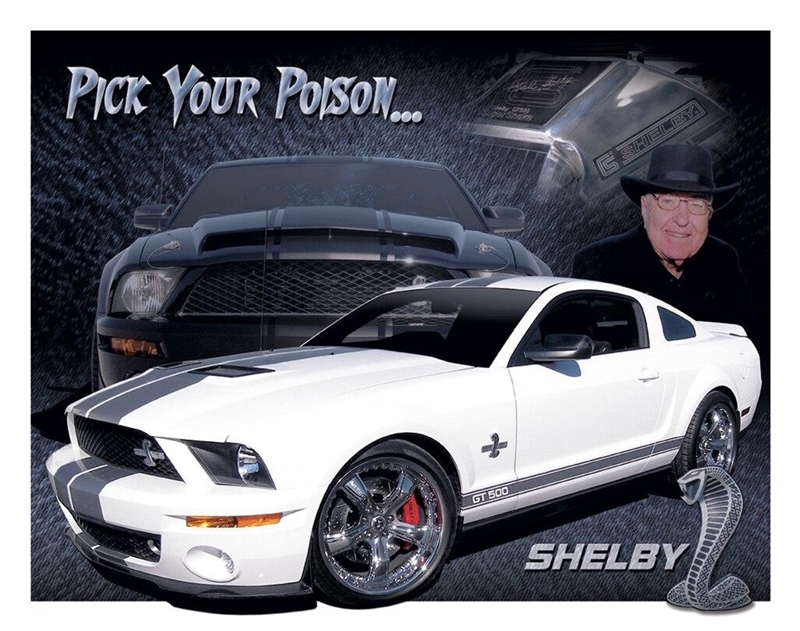 Shelby Pick Your Poison Tin Sign