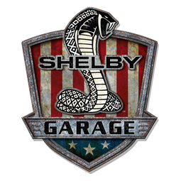 Shelby Garage Flag Shield MDF Sign