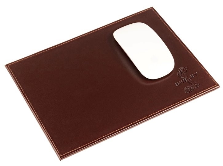 Shelby Bonded Leather Mouse Pad - Dark Brown