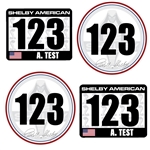 Shelby Race Inspired Number Decals (2 Blocks and 2 Round)