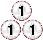 Shelby Race Inspired Number Decals (3 Round)