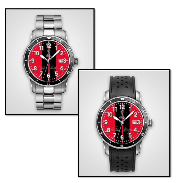Personalized Shelby "Colors" Watch- Red w/ Black Stripes