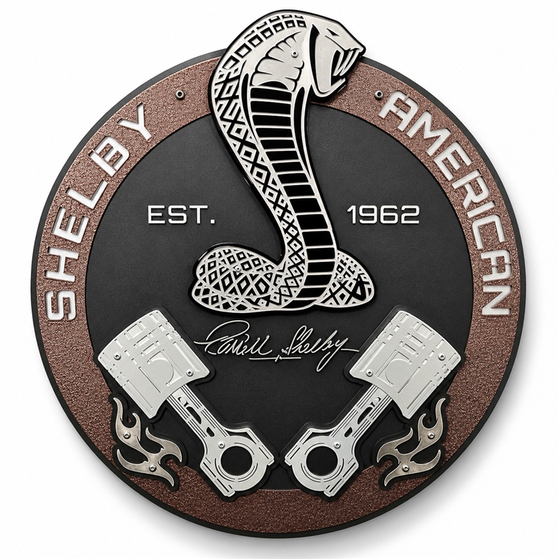 Shelby American Piston Compressed Metal Sign - 18"