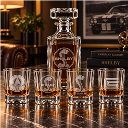 Shelby Decanter  & Glass Set (choose your logo)