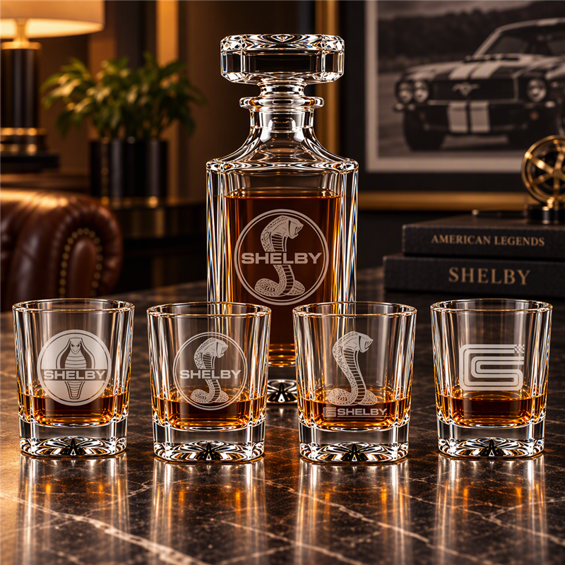 Shelby Decanter  & Glass Set (choose your logo)