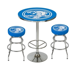 Custom Shelby Circle Snake Pub Table Set (1 table & 2 stools) - Available in multiple colors