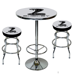 Custom Shelby Snake  Pub Table Set (1 table & 2 stools)- Available in multiple colors