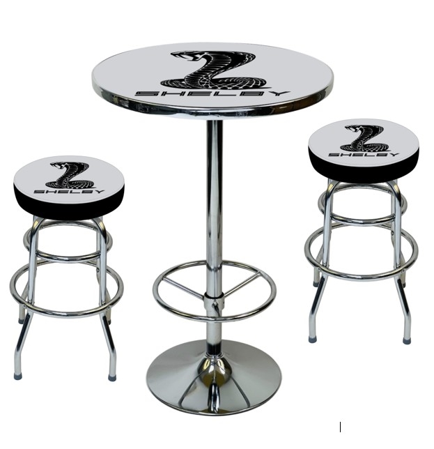 Custom Shelby Snake  Pub Table Set (1 table & 2 stools)- Available in multiple colors