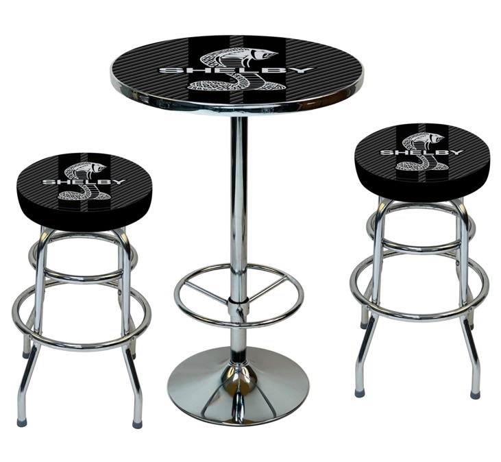 Shelby Carbon Fiber Pub Table Set (1 table & 2 stools)