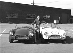 1964 Carroll Shelby with Cobras Framed Print with Double Mat