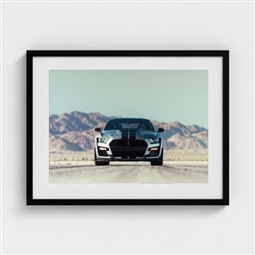 Shelby GT500 Mustang Mountains Framed Print