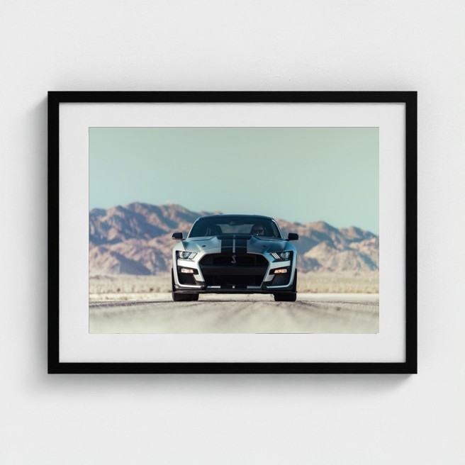 Shelby GT500 Mustang Mountains Framed Print