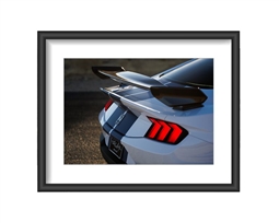 Shelby White GT350  Deck Lid Framed Print