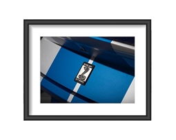 Shelby White GT350 Trunk Emblem Framed Print