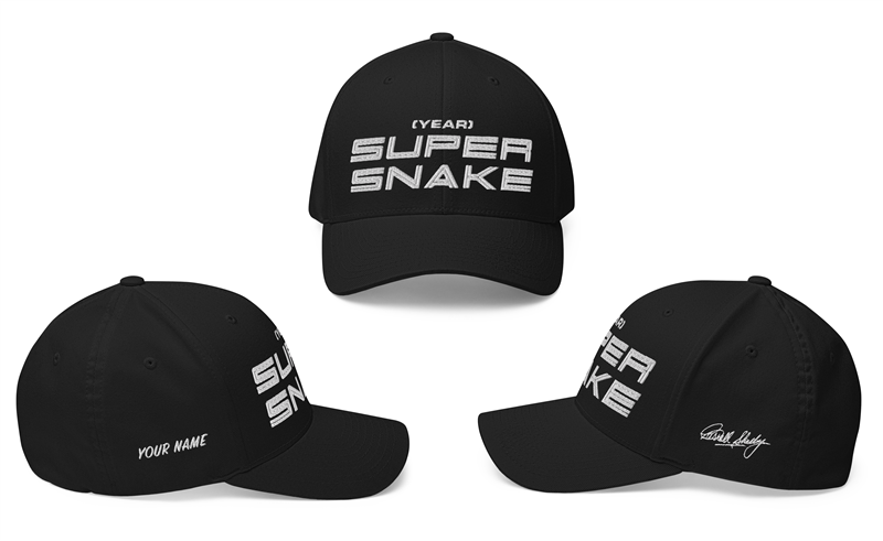 Personalized Shelby Super Snake Hat  (choose from multiple colors)