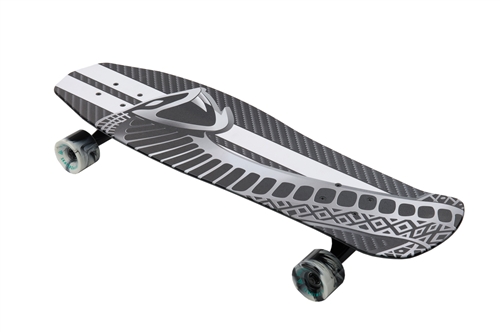 schoner Hoop van maat Carbon Fiber Super Snake Aluminum Skateboard with White Stripes