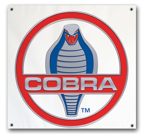 Shelby PVC Banner with Eyelets AC Cobra Garage Workshop Banner 