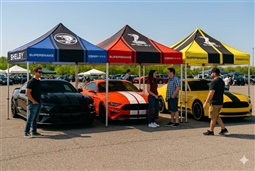 Custom Shelby Snake Stripe 10'x10' Pop Up Tent (AVAILABLE IN MULTIPLE COLOR OPTIONS)