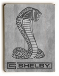 CS Shelby Snake Weathered Grey Wooden Sign