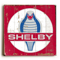 Shelby Cobra Medallion Wooden Sign