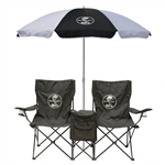 Double Chair with Cooler  & 6 ft Umbrella Combo