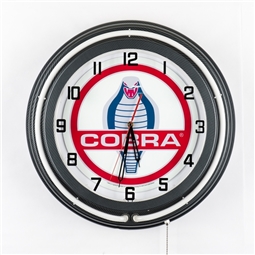 Blue Neon Cobra Clock