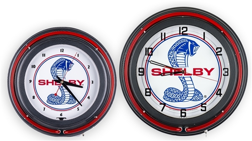 Red Neon Super Snake Clock
