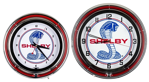 Red Neon Super Snake Clock