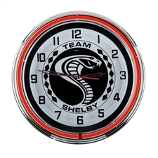 Team Shelby 19" Neon Red Clock