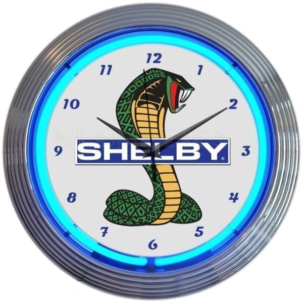 Shelby Snake 15" Neon Clock