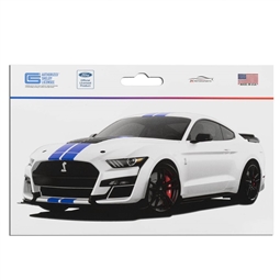 Shelby White with Blue Stripes GT500 Medium Decal