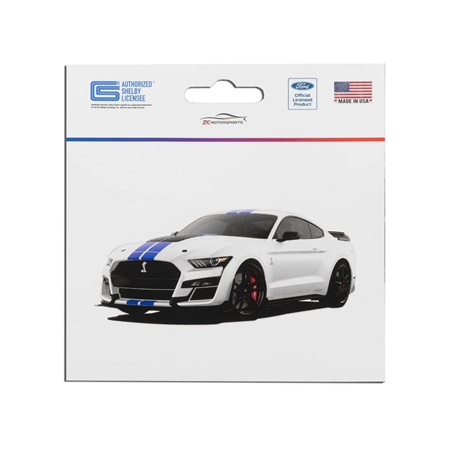 Shelby White with Blue Stripes GT500 Small Decal