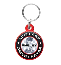 Live Fast, Drive Faster Round Keychain