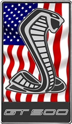 Gt500 Snake Flag Magnet 4.5"x 2.5"