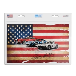 Shelby Vintage Flag Large Decal